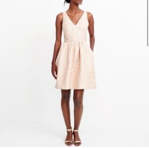 J.Crew flared V-Neck Jacquard dress